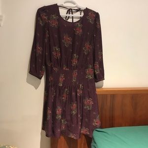Kimchi Blue burgundy floral dress